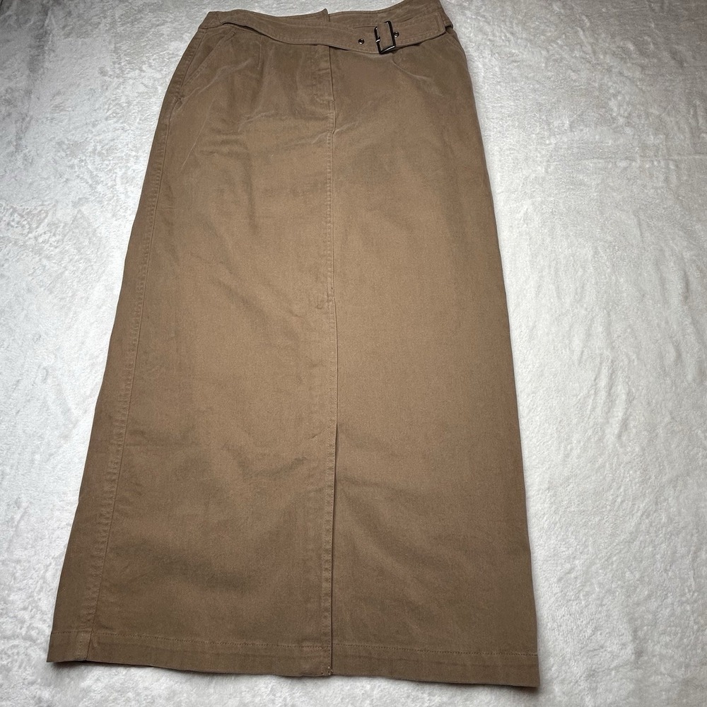 Talbots Brown Maxi Skirt with Belt